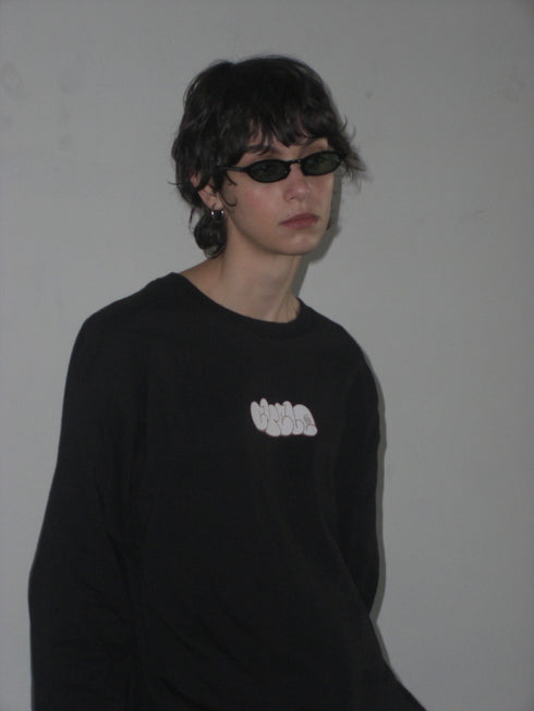 nyke × MINE × Cycle THROW UP LONG SLEEVE TEE -BLACK-